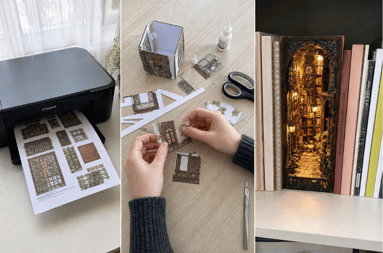 Pack de plantillas Book Nooks Imprimibles